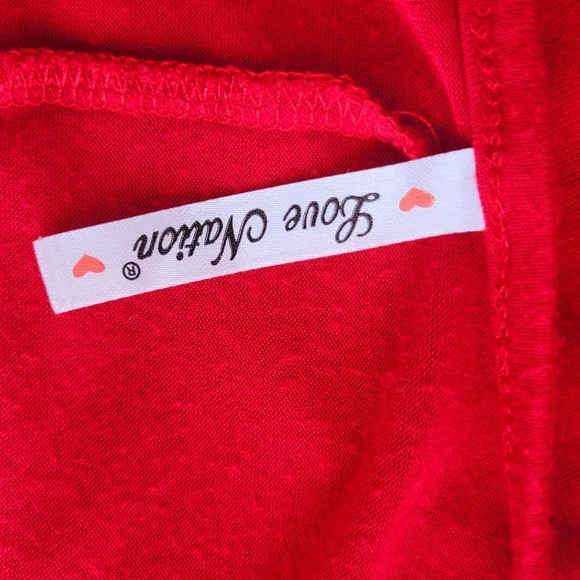 Love Nation Cold Shoulder Top in Red With Shark Bite Bottom. Size 1XL - Picture 4 of 5